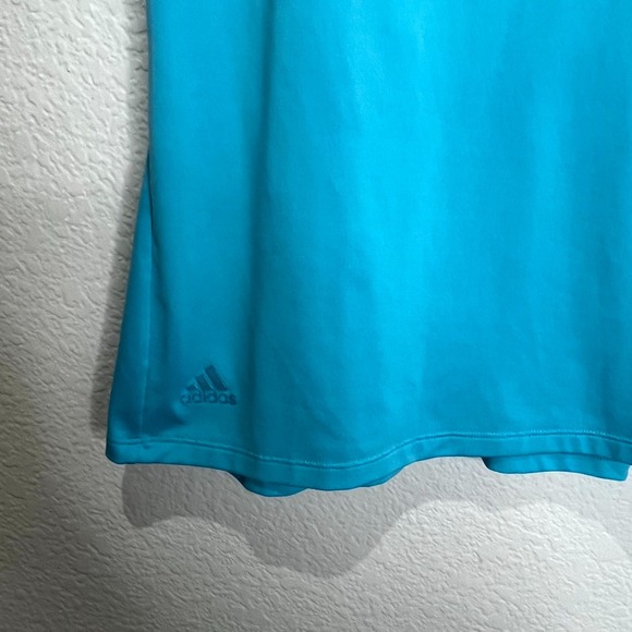 Adidas Golf Tank Top Womens XL Aqua Blue Stretch Racerback 1/4 Zip Performance - Picture 6 of 10